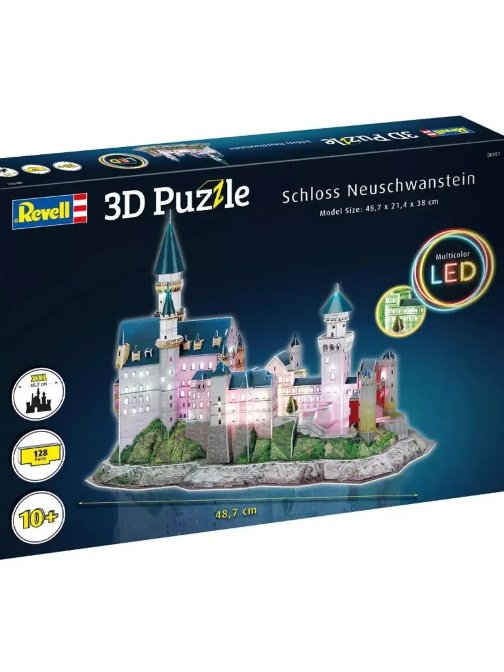 NIB Revell Neuschwanstein Castle LED Edition 121 Piece 3D Puzzle
